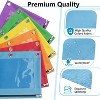 Paaaawaters Pencil Pouch for 3 Ring Binder, Large Pencil Case Pouch with 3 Reinforced Grommets, Pen Bag, Clear Window Pencil Case - 3 of 4