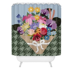 Deny Designs Laura Fedorowicz Houndstooth Bouquet Shower Curtain - 1 of 3