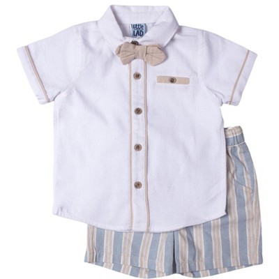 Little Lad Baby Boy's 3-Piece Creeper Short Set