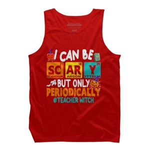 Men's Design By Humans I Can Be Scary But Only Periodically Science Halloween Gifts By lenxeemyeu Tank Top - 1 of 3