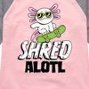 Girls' - Instant Message - Shred Alotl Shirt Tail Raglan Graphic T-shirt - 2 of 4