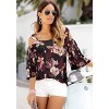 Women's Floral Cold Shoulder Top - LASCANA - 3 of 4