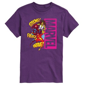 Men's - Marvel - Super Hero Women Sound Effects Short Sleeve Graphic T-Shirt - 1 of 4