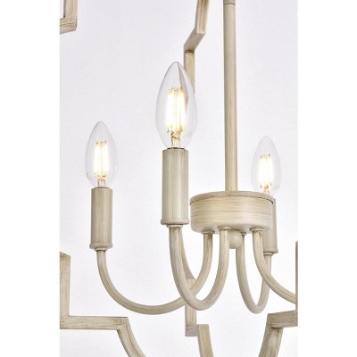 Weathered Dove 4-Light Metal Pendant with Adjustable Chain
