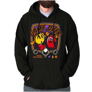 PACMAN Happy Halloween Game Over Hoodie Sweatshirt Women Men Brisco Brands - 1 of 4