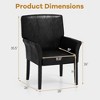 Costway Executive PU Leather Guest Chair Reception Side Arm Chair Upholstered - 3 of 4