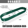 Cesicia 12 x 2 x 1 FT Green Oval Galvanized Metal Raised Garden Bed With Gopher Wire Mesh - 2 of 4