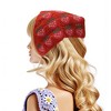 Unique Bargains Knitted Triangle Bandana Red Pink 2 Pcs - 2 of 4