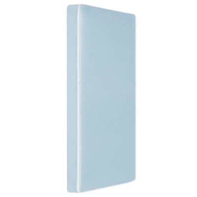 Dream On Me Snuggles Breathable Extra Firm Fiber Portable and Mini Crib Mattress in Blue Mist