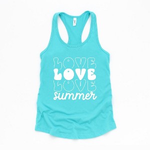 Simply Sage Market Women's Love Summer Stacked Graphic Racerback Tank - 1 of 3