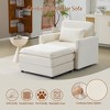 PAGED 54"Modular Plush Cloud Single Couch with Chenille Cushions,Modern 1-Seat Sofa with 2 Throw Pillows for Living Room - 4 of 4