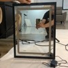 SEVOBAL Bathroom Vanity Mirrors Eco Friendly HD Glass Easy Maintenance Anti Fog Mirror Shatterproof Safety for Rooms, Black, 15.74"*0.6"*2.17" - 2 of 4