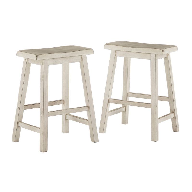 Set of 2 24" Chimney Hill Saddle Counter Height Barstool - Inspire Q, 1 of 9