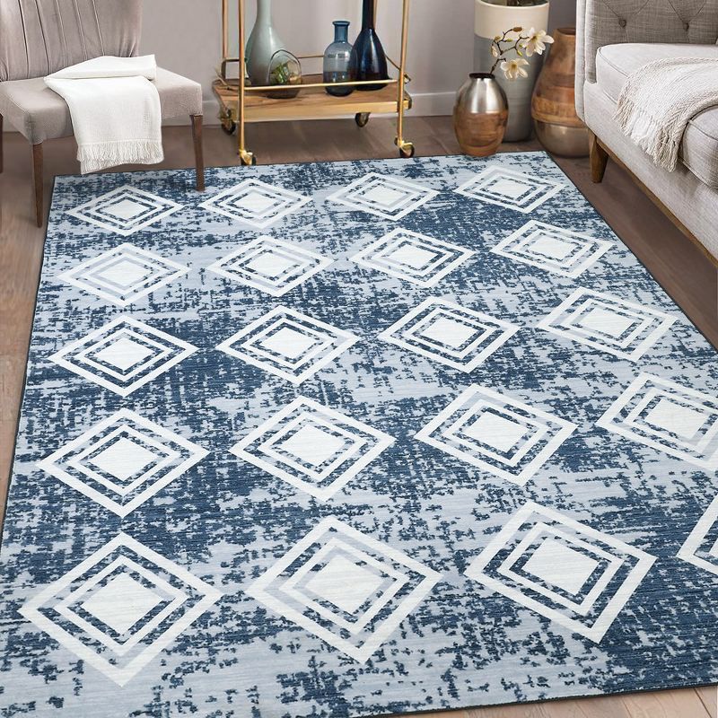 Area Rug Moroccan Soft Rug Modern Geometric Rug for Bedroom Living Room Kitchen Dining Room Rugs, 2 of 9