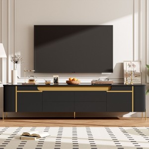 NicBex TV Stand for TVs up to 80 Inches Entertainment Center with 4 Drawers and 2 Spacious Cabinets for Living Room - 1 of 4