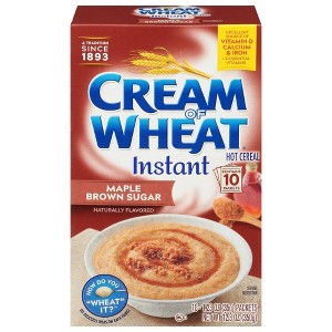 Cream of Wheat Instant Hot Cereal, Maple Brown Sugar, Kosher, Shelf-Stable, 12.3oz, Pack of 2 - 1 of 4