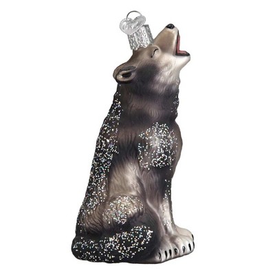 Old World Christmas 3.5" Howling Wolf Ornament Wildlife Endangered  -  Tree Ornaments