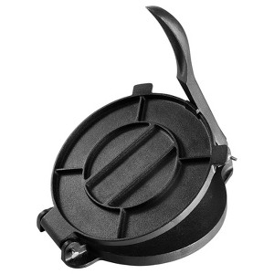 VEVOR Tortilla Press, 10 Inch Tortilla and Roti Maker, Cast Iron Heavy Duty Tortilladora Press with 100 Pcs Parchment Paper, Dough Maker, Silver - 1 of 4
