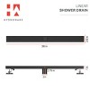 Hydroware Linear Shower Drain - C06 Matte Black - 36 Inches - 4 of 4
