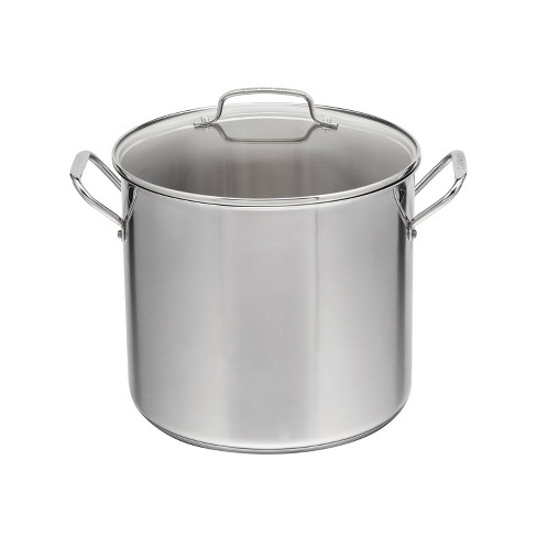 T-fal Simply Cook Stainless Steel Cookware, 6qt Stockpot with Lid, Silver