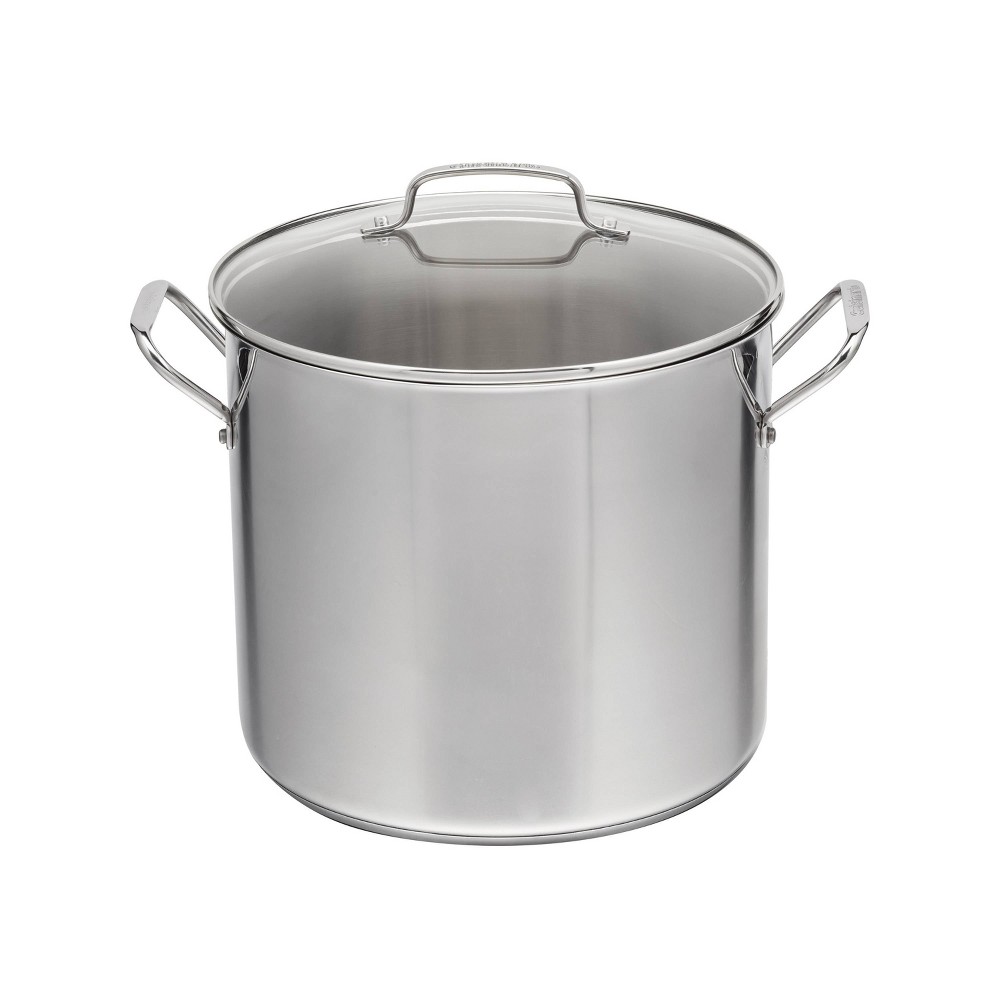 Condition photo showing New/Like New for cuisinart 16qt stainless steel stock pot with cover silver