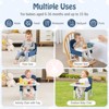 Babyjoy Baby Travel Booster Seat with Double Tray Portable Folding Toddler  Dining Chair Gray/Blue - 4 of 4