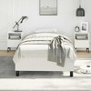 vidaXL Twin XL Bed Frame, Faux Leather Upholstered Platform Bed Frame, White, No Mattress - 3 of 4