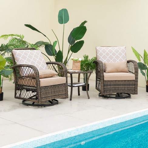 Wicker discount rocker set