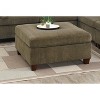Contemporary 1pc OTTOMAN Tan Color Chenille Fabric Modular Corner wedge Sofa Living Room Furniture - 3 of 4