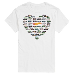 Men's - Hot Wheels - Valentine's Hot Wheels Heart Short Sleeve Graphic T-Shirt - 1 of 4