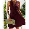 Imily Bela Elegant V Neck Knot Front A Line Tank Dress Summer Casual Comfort - 2 of 4