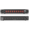 Pyle PDBC70 15 Amp 1800VA Rack Mountable PDU Power Supply Power Strip Surge Protector Extension Cord Plug Strip with 9 Outlets and AC Noise Filter - image 2 of 4