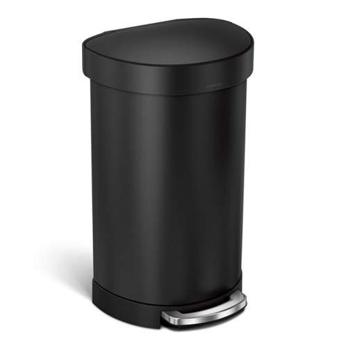 Simplehuman 45l Semi-round Step Trash Can Brushed Stainless Steel : Target