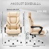 COLAMY PU Leather 300lbs Reclining Office Chair with Footrest - 2 of 4