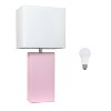 21" Monaco Avenue Modern Leather Table Lamp - Elegant Designs - 3 of 4