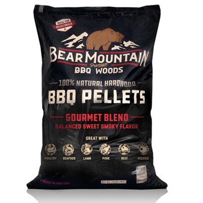 Bear Mountain FK99 Premium All Natural Low Moisture Hardwood Smoky Gourmet Blend BBQ Smoker Pellets for Outdoor Grilling, 20 Pound Bag