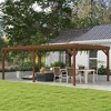 Outsunny Outdoor Wooden Pergola, Grape Vine Gazebo with Concrete Anchors for Garden, Patio, Backyard, Deck - 3 of 4