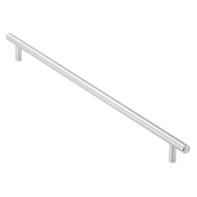 Cauldham Solid Stainless Steel Cabinet Hardware Euro Style Handle Pull Brushed Satin Nickel