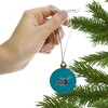 Delaware State University Primary Logo Mini Small Tiny Wood Christmas Tree Holiday Ornament - 4 of 4
