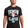 Demon Slayer Tanjiro Fox Mask Men's Black Mineral Wash Crew Neck Short Sleeve T-shirt - 4 of 4