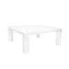 33.5" Modern Square Coffee Table, Wooden End Table, Accent Coffee Table Nightstands for Living Room Bedroom Office White - 4 of 4