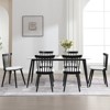 Bekrvio Windsor Dining Chair-Farmhouse Solid Wood Spindle Back Side Chair Mid-Century Modern Black Armless Kitchen Chair for Dining Room Restaurant - 4 of 4