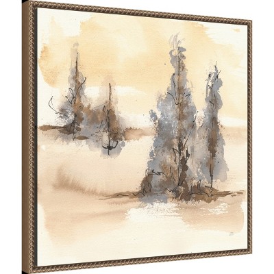 22 x 22 Sylvie Beaded Bronze Framed Abstract Canvas Print