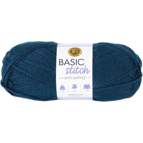Lion Brand Yarn Basic Stitch Anti Pilling Baby Blue Anti Pilling Medium Acrylic Blue Yarn 3 Pack