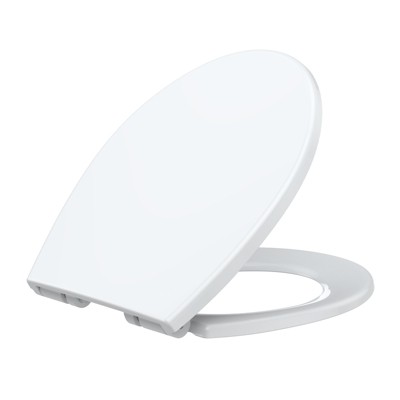 Toilet Seat, Slow Close, Quick Release Hinges, Non-Slip Bumpers, White, Modern Style,Universal Fit for American Standard Toilets