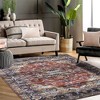 Vintage Boho Washable Area Rugs Soft Medallion Distressed Rug Carpet - 3 of 4