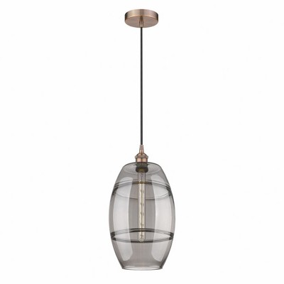 Vaz - 1 Light Cord Hung Mini Pendant In Industrial Style-18.5 Inches Tall and 10 Inches Wide
