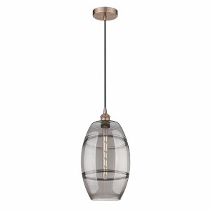 Vaz - 1 Light Cord Hung Mini Pendant In Industrial Style-18.5 Inches Tall and 10 Inches Wide - 1 of 1