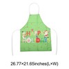 Unique Bargains Christmas Aprons Linen Red Green Beige White 21.65"x26.77" 1 Pcs - 3 of 4