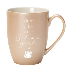 Elanze Designs I Drink Coffee Like A Gilmore Girl Pearlescent Sand 10 ounce New Bone China Coffee Cup Mug - 1 of 4